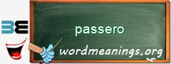 WordMeaning blackboard for passero